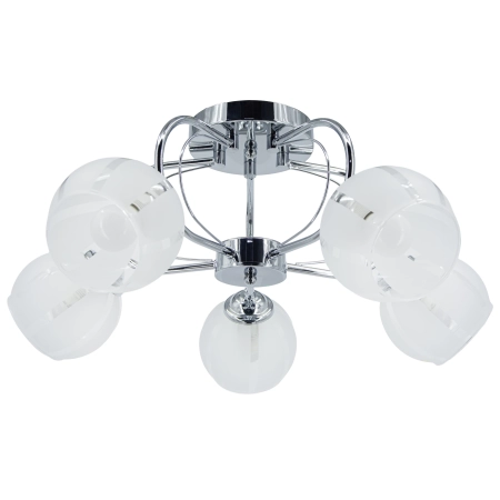 Plafon chromowany szklany 5-punktowy 8966/5 z serii RUBY - Lampy Elem